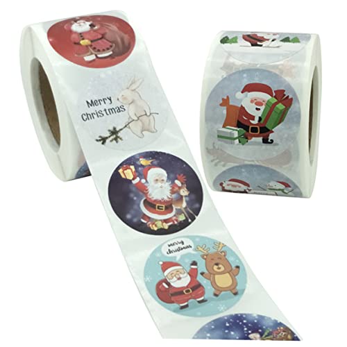 UPKOCH 1000 Stück Aufkleber Weihnachtsdekoration Weihnachtsmann Dekoration Feiertagsaufkleber Scrapbooking Aufkleber Weihnachtsaufkleber Weihnachtsverzierungsaufkleber Selbstklebendes von UPKOCH