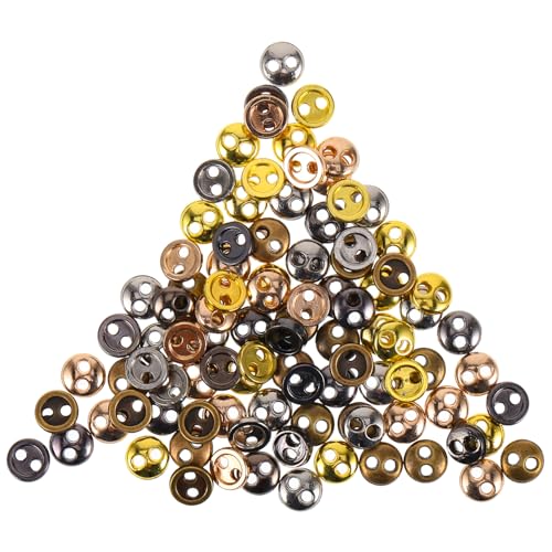 UPKOCH 100Stücke Mini Metallknöpfe für Puppenkleidung Druckknöpfe zum Aufnähen Dekorative Vintage Knöpfe Zubehör für DIY Projekte und Puppenmode von UPKOCH