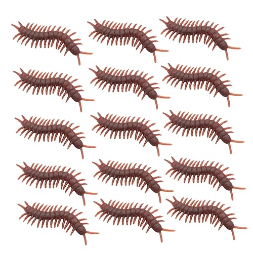 UPKOCH 100er-packung Halloween Knifflige Spielzeuge Kniffliges Halloween Knifflige Requisiten Künstliche Tausendfüßler-Requisite Brown von UPKOCH