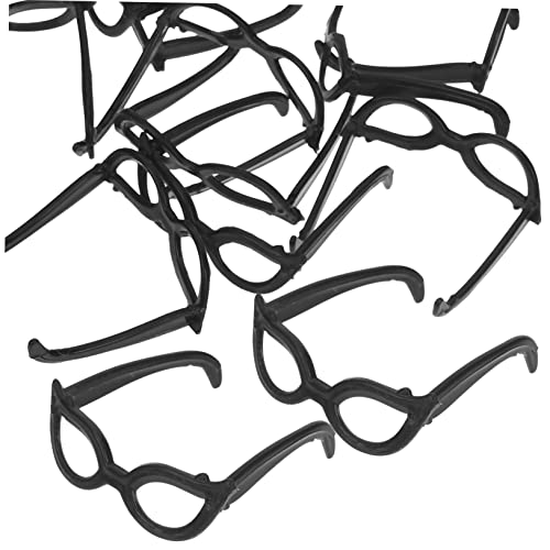 UPKOCH 100st Puppenbrille Spez Deckel Tuner Cartoon-Container Miniatur Quadratische Scheller Mädchen Stifte Retro- Kleine Spielsachen Black Plastik von UPKOCH