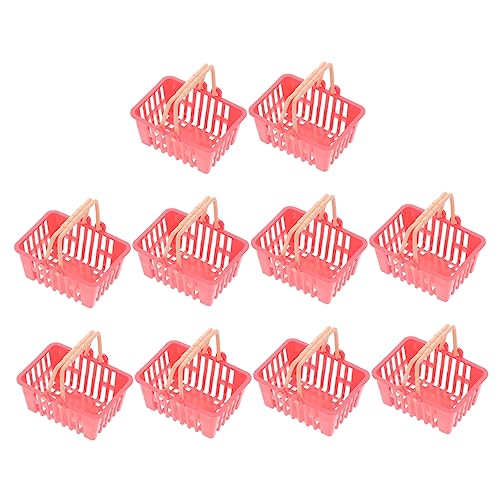 UPKOCH 10St Mini-Einkaufskorb Handwagen Mini Körbe Puppe Kinderkorb Miniatur einkaufskorb kindereinkaufskorb Handkörbe für Mini-Tragekörbe Korbdekore Plastik rot UPKOCH 10St Mini-Einkaufskorb Handwagen Mini Körbe Puppe Kinderkorb Miniatur einkaufskorb kindereinkaufskorb Handkörbe für Mini-Tragekörbe Korbdekore Plastik rot von UPKOCH