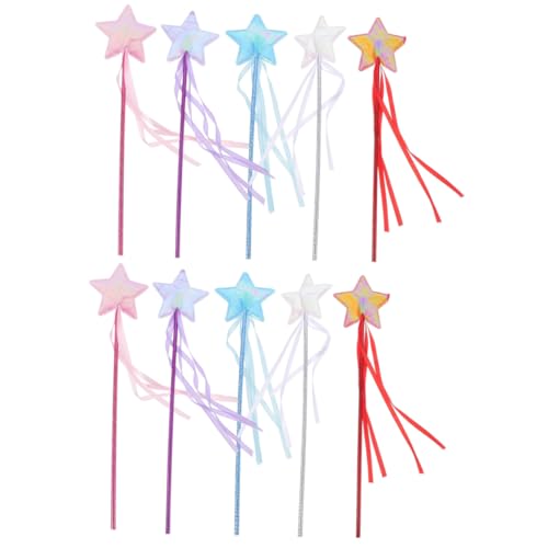 UPKOCH 10St Pentagramm-Fee-Zauberstab Stern Bausatz Zauberstab der Schneefee Feenkostüm für Mädchen Film Fairy Wand Party deko Feenstab für Halloween dekorativer Feenstab von UPKOCH