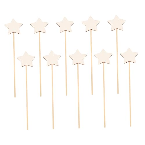 UPKOCH 10pcs Fee Zauberstäbe Prinzessin Fee Kit Unlackiert Stern Form Sticks Für Kinder von UPKOCH
