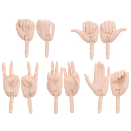 UPKOCH 10St Zubehör für Puppenhandset mit 22 Gelenken Handgelenk aus Kunststoff Handteile für kleine Fingerpuppen Puppenhandgelenke DIY-Puppenprojekte Handteile für die Puppenherstellung von UPKOCH
