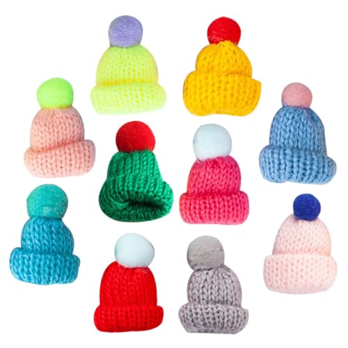 UPKOCH 10St gehäkelte Mütze Mini-Sachen Mini-Hut Geburtstagsmützen für am kleinsten zubehör selber Machen Zubehör für Minihüte kleine Strickmützen Mini-Strickmützen Mini-Hüte Garn von UPKOCH