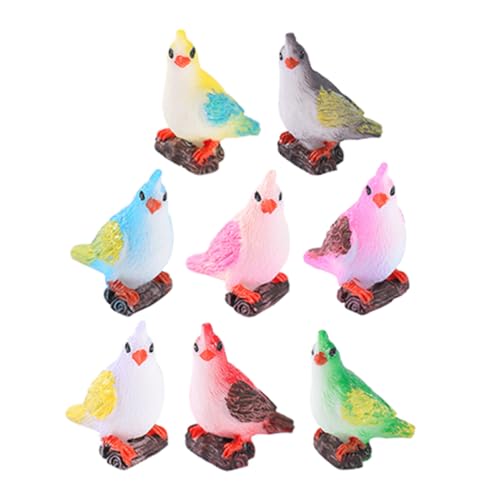 UPKOCH 10St papageienverzierungen Miniatur-Vogelfigur kleine Vogelfiguren gartendekofiguren gartendeko Vogel Kleine Vogelstatue Landschaftsbau-Minifigur Desktop-Minifigur Harz von UPKOCH