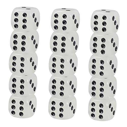 UPKOCH 10Stücke Leuchtende Acryl mit Abgerundeten Ecken Farbige Transparente Spielwürfel für Brettspiele Ktv und Partys für Mathe Spiele und von UPKOCH