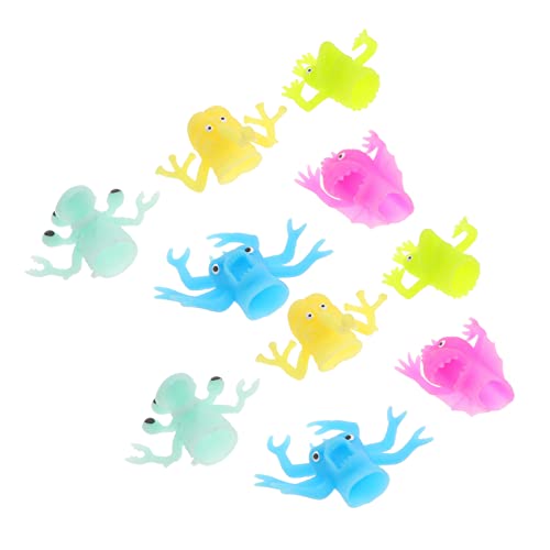 UPKOCH 10Stücke Leuchtende Fingerpuppen Mini Finger Für Kreative Geschichten Erzählung Finger Alien Tiere Puppen Finger Kreaturen von UPKOCH