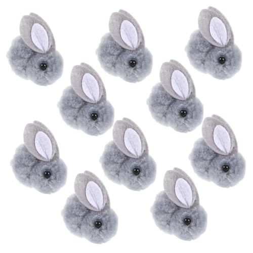 UPKOCH 10Stücke Mini Plüsch Kaninchen Niedliche DIY Dekoration für Ostern und Handgefertigte Kaninchenpuppe mit Zufälligen Ohrenfarben von UPKOCH
