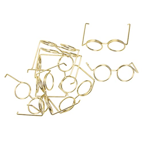 UPKOCH 10Stücke Puppenbrillen Runde Rahmen Ohne Gläser Klassisches Puppen Zubehör Für Puppenhäuser Puppenanzieh Accessoires von UPKOCH
