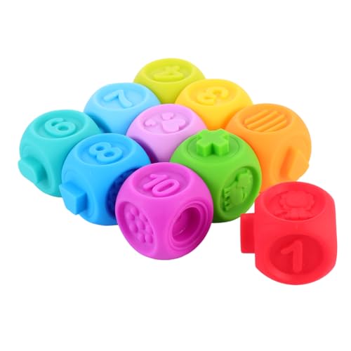UPKOCH 10Stücke Teiliges aus Weichem Vielseitige Bausteine für Badespaß und Beißspielzeug für Handspiel für Kleinkinder von UPKOCH