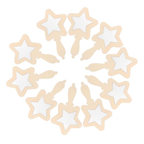 UPKOCH Unique Kids Decor 10 Stück Unlackierte Holzspiegel Für Projekte Bastelset Für Vorschulkinder von UPKOCH