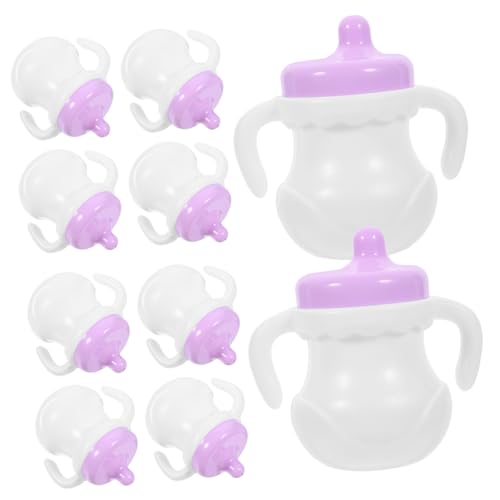 UPKOCH 10st Babyflasche Kinderspielzeug Milchflaschen Für Babypuppen Puppensaftflaschen Babypuppenflaschen Miniatur-babypuppenflaschen Mini-saftflaschen Plastik von UPKOCH