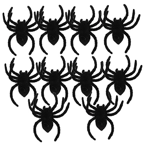 UPKOCH Halloween-schmuck-spinnenspielzeug 10 Stück Spinnennetz-Requisiten Schwarzes Spinnen-Ornament-Spielzeug Für Jungen Und Mädchen Dekoratives Spielzeug von UPKOCH