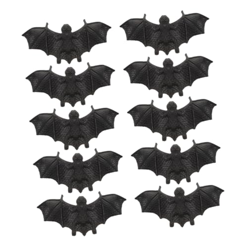 UPKOCH 10st Halloween-Dekorationen Fledermaus- Halloween Sinnesbehälter Halloween-minispielzeug Halloween Simulierte Fledermaus Halloween Schwarze Fliegende Fledermäuse Black Plastik von UPKOCH