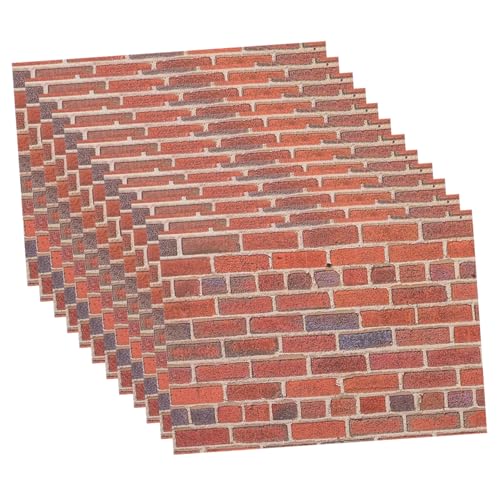 UPKOCH 12 Blatt Maßstab Rote Ziegelwand Wandverkleidung Miniatur Hintergrund Wandbelag Realistische Struktur Einfache Montage UPKOCH 12 Blatt Maßstab Rote Ziegelwand Wandverkleidung Miniatur Hintergrund Wandbelag Realistische Struktur Einfache Montage von UPKOCH