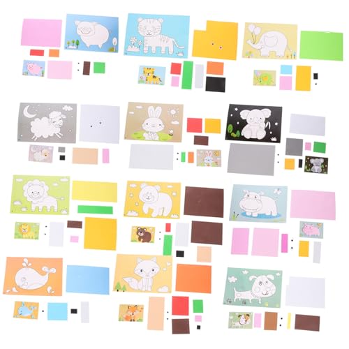 UPKOCH 12 Blatt Tieraufkleber Kleinkind Aufkleber Tiere Rätsel tierischer Aufkleber Partygeschenke im Vorschulalter Kindertierspielzeug Tierpuzzletuch Kinderpuzzle Eva UPKOCH 12 Blatt Tieraufkleber Kleinkind Aufkleber Tiere Rätsel tierischer Aufkleber Partygeschenke im Vorschulalter Kindertierspielzeug Tierpuzzletuch Kinderpuzzle Eva von UPKOCH