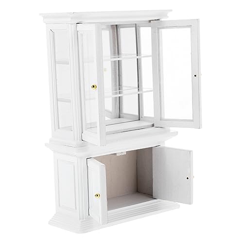 UPKOCH 12 Holzmodell Mit Glastüren Für Miniaturmöbel Weißes öbelstück Für Kreative Spielwelten von UPKOCH