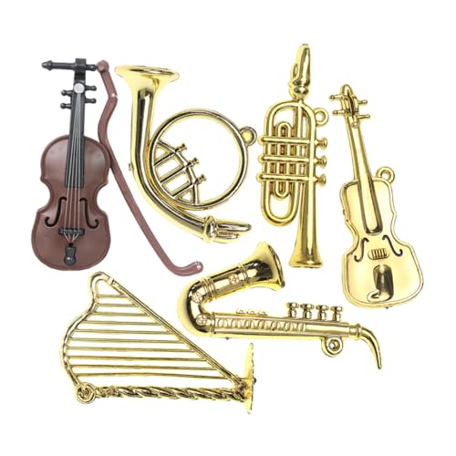 UPKOCH Mini- -musikinstrumentenmodell 6-teiliges Mini-Instrument Für Puppenhaus Realistische Mini-musikinstrumente Für Die Inneneinrichtung von UPKOCH