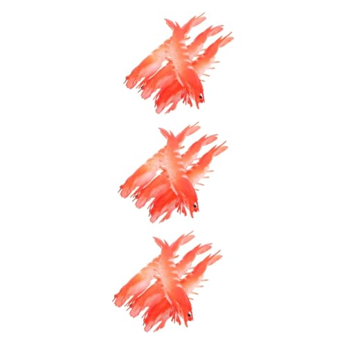 UPKOCH 12 STK künstliche Garnelen Spielzeuge Simulationsgarnelenspielzeug dekorative Garnelenmodelle Garnelenfiguren kreative Garnelenmodelle Tier schmücken Requisiten Flussgarnelen PVC von UPKOCH