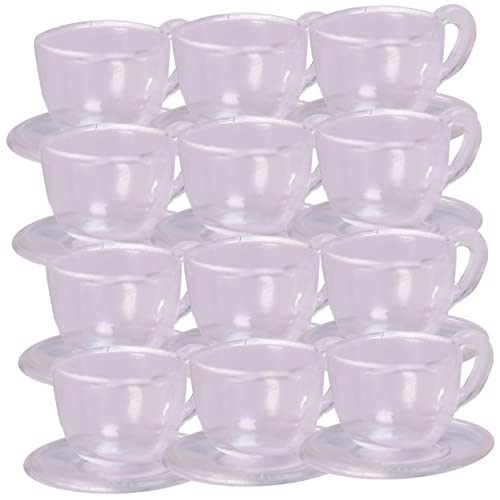UPKOCH 12 Sets Miniatur Essen Und Teetasse Spielzeughaus Mini Kinderspielzeug Teetassen Teetassen Miniatur Untertasse Puppenhaus Miniaturen Miniatur Dinge Lustiges von UPKOCH