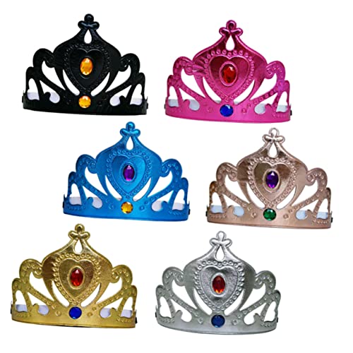 UPKOCH 12 Stk Kinderkrone diadem dvd the crown Partyzubehör Weihnachtskopfschmuck Haargummi Cartoon-Geburtstag Geburtstagskrone für Kinder Prinzessin Stirnband Kopfbedeckung Requisiten von UPKOCH