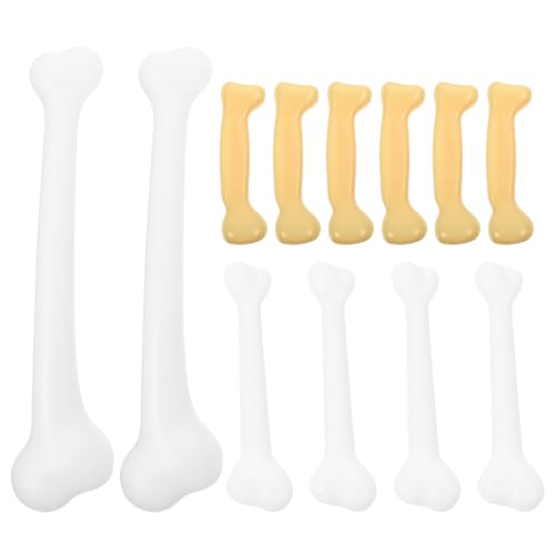 UPKOCH 12 Stück Halloween-Knochen: Kleine Plastikknochen-Requisiten, gefälschte Skelett-Dekorationen für Halloween-Partys, Karneval, Spukhaus-Requisiten – Ausgrabungsspielzeug für Kinder für von UPKOCH