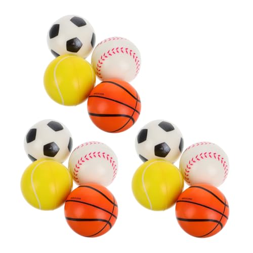 UPKOCH 12 Stück Hüpfender Ball für kinderspielzeug Anti-Stress-Ball mini fußball Druckball Basketball begünstigt Basketbälle Basketball-Party-Dekorationen weiche Bälle Pu von UPKOCH