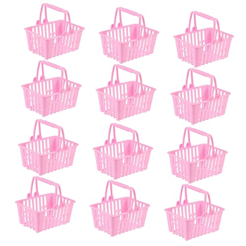 UPKOCH 12 Stück Mini Einkaufskörbe Für Kleinkinder Mini Lebensmittelkorb Großmengen Für Miniatur Kinderspielzeug Party Kleines Lebensmittelkorb Mini Lebensmittel von UPKOCH