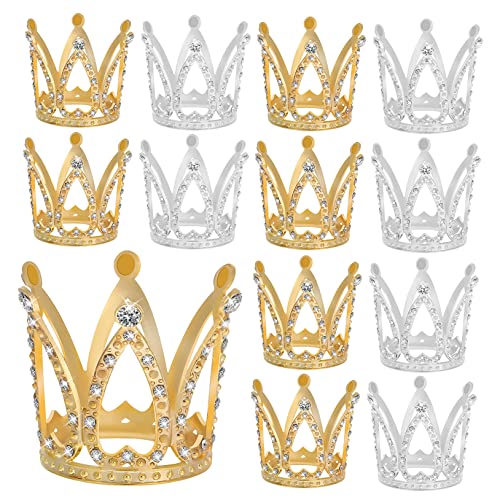 UPKOCH 12stücke Mini Mit Strass Für Geburtstagskuchen Und Feierlichkeiten Kleine Als Tortendekoration Haaraccessoires Gold Und Silber UPKOCH 12stücke Mini Mit Strass Für Geburtstagskuchen Und Feierlichkeiten Kleine Als Tortendekoration Haaraccessoires Gold Und Silber von UPKOCH