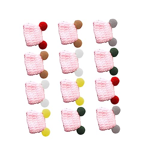 UPKOCH 12 Stück Mini-Strickmütze bastelset basteln für игрушки для девочек Toys for trauzeugengeschenke Mini-Hut Mädchen Minihut zum Selbermachen Häkelmützen von UPKOCH