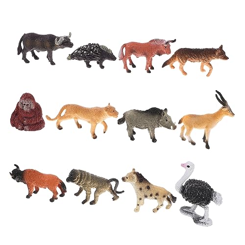 UPKOCH 12 Stück Mini afrikanisches Tiermodell Mini-Tierfiguren Kleintierzubehör kleine Tierfiguren zootiere Figuren Wilde Tiere Kleintierfigur Miniaturtiere Plastik von UPKOCH
