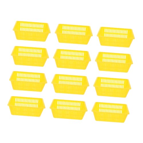 UPKOCH 12 Stück Münzkorb für Münzautomaten kleine aufbewahrungskörbe Kunststoff Körbe Klassenzimmerorganisation Aufbewahrungskorb Kleine Körbe Münzetui Körbe Masse Plastik Yellow von UPKOCH