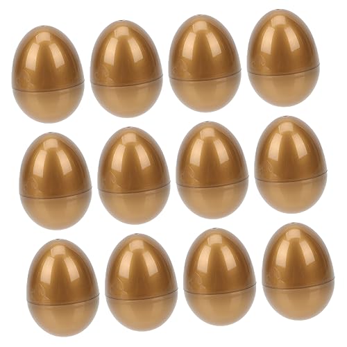 UPKOCH 12 Stück Ostereier Ostereier Dekorationsset Osterkörbchen Füller Osterfüller Eierkartons Ostereier Verzierungen Osterdekorationsboxen Kunststoff Golden von UPKOCH