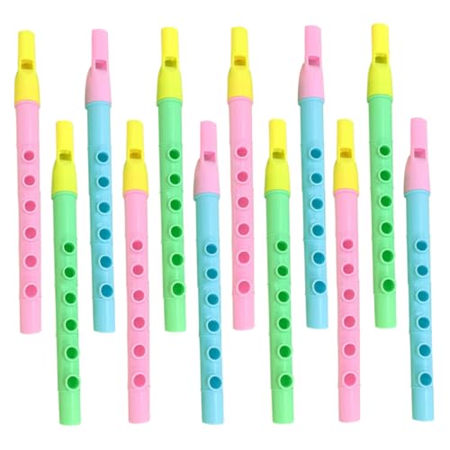 UPKOCH 12 Stück Teiliges Bunte Mini Blockflöten für Leicht Spielbare Anfänger-flöten Pädagogisches Blasinstrument für Mädchen und Jungen Zufällige Farben Zufällige Farbe von UPKOCH