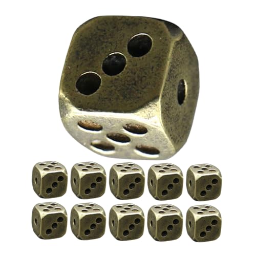 UPKOCH 12 Stück Teiliges Messing Würfel mit Natürlicher Patina Abgerundete Kanten für Komfortables Vielseitiges Zubehör für Kartenspiele Barspiele und Dekorative Geschenkidee UPKOCH 12 Stück Teiliges Messing Würfel mit Natürlicher Patina Abgerundete Kanten für Komfortables Vielseitiges Zubehör für Kartenspiele Barspiele und Dekorative Geschenkidee von UPKOCH