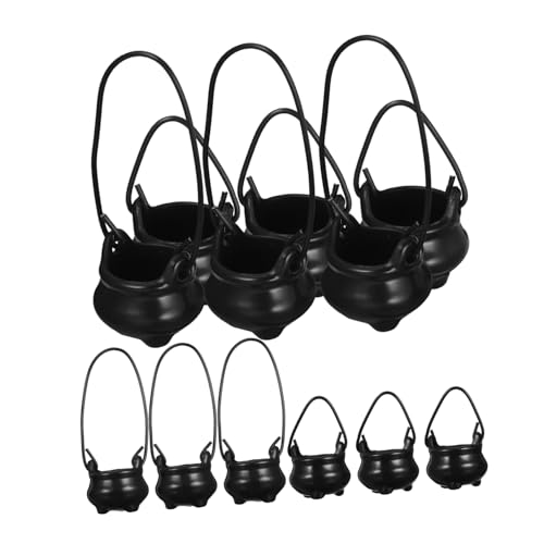 UPKOCH 12 Stück Teiliges Mini Kunststoffkessel mit Griffen Realistische Kleine Cauldrons für Halloween Partydeko Puppenhaus Mini Kessel Feengarten Accessoires und Süßigkeitenhalter UPKOCH 12 Stück Teiliges Mini Kunststoffkessel mit Griffen Realistische Kleine Cauldrons für Halloween Partydeko Puppenhaus Mini Kessel Feengarten Accessoires und Süßigkeitenhalter von UPKOCH