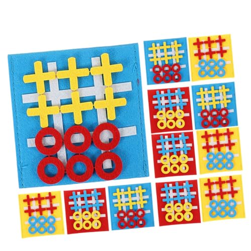 UPKOCH 12 Stück Teiliges Mini Toe Brettspiel aus Filz Buntes Lernspielzeug für Fördert Logisches Problemlösung und Kognitive Fähigkeiten für Geburtstagsfeiern und Familienspiele von UPKOCH