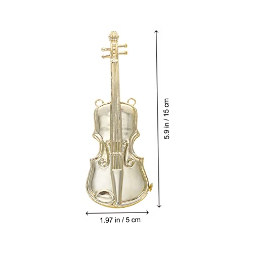UPKOCH 12 Stück Teiliges Miniatur Musikinstrumente Weihnachtsbaumschmuck Goldfarben Kleine Trompete Posaune und Violine DIY Christbaumhänger für Fenster Türkranz und Weihnachtsdekoration von UPKOCH
