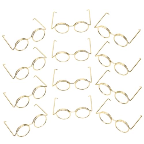 UPKOCH 12 Stück Teiliges Puppenbrillen Mini Sonnenbrillen für Puppen Rimless Leicht und Langlebig für DIY und Puppenoutfits Geeignet für Moderne und Vintage Puppen von UPKOCH