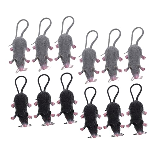 UPKOCH 12 Stück Teiliges Realistische Kunststoff Mäuse Modell Detailgetreu und Robust Halloween Party Favors und Streichspielzeug als Gruselige Ratten Requisiten für Scherzartikel und von UPKOCH