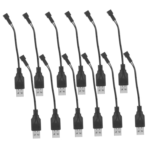 UPKOCH 12 Stück Teiliges USB-ladekabel Power Adapter Kurz USB-c Kabel Schnellladung für Elektrische Spielzeuge Rc Auto und Bubble Machine Ladezubehör von UPKOCH
