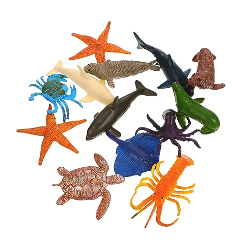 UPKOCH 12 Stück Teiliges aus Lebensechten Meereslebewesen Modellen Unterwasser Tierfiguren für Lernspielzeug und Fotorequisite Sicher und Langlebig Kreative Spiele von UPKOCH