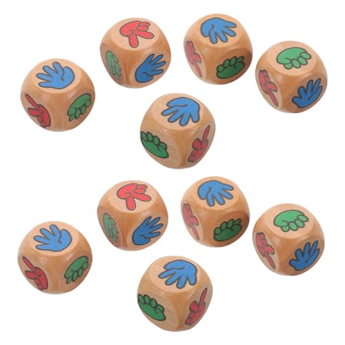 UPKOCH Spielwürfel 6-seitige Papierwürfel Schere Miniwürfel Für Partyspiele Holzfingerwürfel-Set Für Reisebar-zubehör von UPKOCH