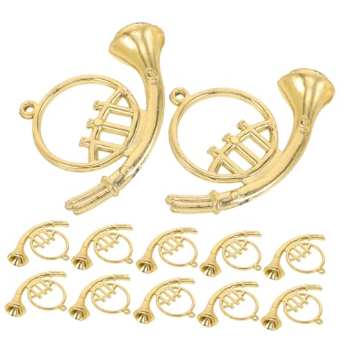 UPKOCH 12stücke Miniatur Musik-Instrumente Teiliges Weihnachtsdekoration Aus Kunststoff Goldene Trompete Und Saxophon Für Kränze Und Puppenhäuser Für Feiertage Und Festlichkeiten von UPKOCH