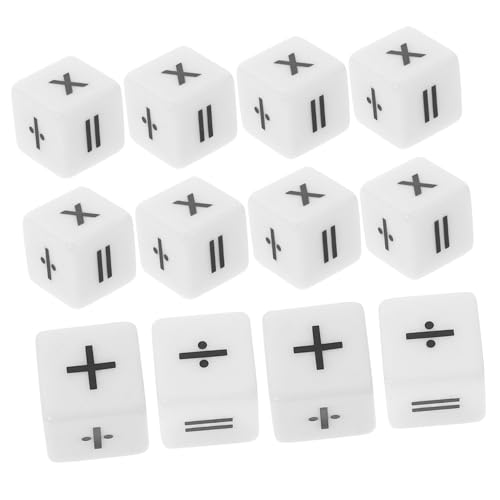 UPKOCH 12 Stücke Würfel Pädagogisches Mathematik Spiel Lernhilfe Für Lustige Mathematik Spiele Requisiten Acryl von UPKOCH