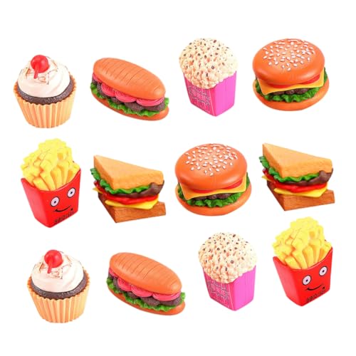 UPKOCH 12 Teiliges Set Simuliertes Hamburger Hotdog Spiel Fast Food Gefälschtes Lebensmittel Lebensmittelmodell Lebensmittelzubehör Simulationslebensmittel von UPKOCH