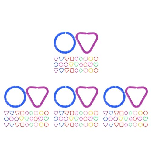UPKOCH 120 Stück Geometrische Verbindungsringe Für Kleinkinder Spielzeug Für Vorschulkinder Zur Verbesserung Der Kognitiven Fähigkeiten Und Kreativität Kunststoffkettenglieder Für von UPKOCH