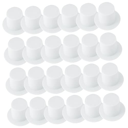 UPKOCH 120 Stück Mini-Kappe kinderparty mitgebsel kunstharz weihnachtsdeco christmas decoration spielsachen Weinflasche Zylinder Bausätze Kappen Mini-Zylinder Miniaturhüte Plastik Weiß von UPKOCH