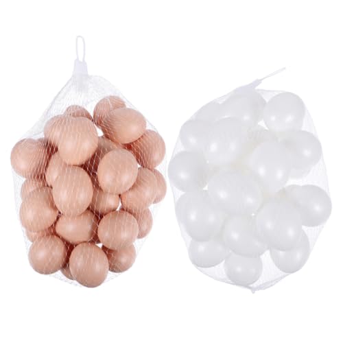 UPKOCH 120 Stück nachgeahmte Eier Ostereier Easter ostereierfarbe Ostereier Party weiße Eier zum Basteln Eier zum Füllen Plastikeier selber Machen Ei selber Machen von UPKOCH